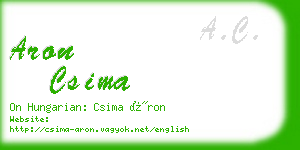 aron csima business card